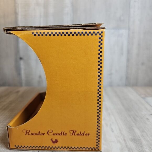 Rooster Candle Holder Metal Pillar Stand Rustic Farmhouse Chicken Decor Brown Br - Picture 4 of 5